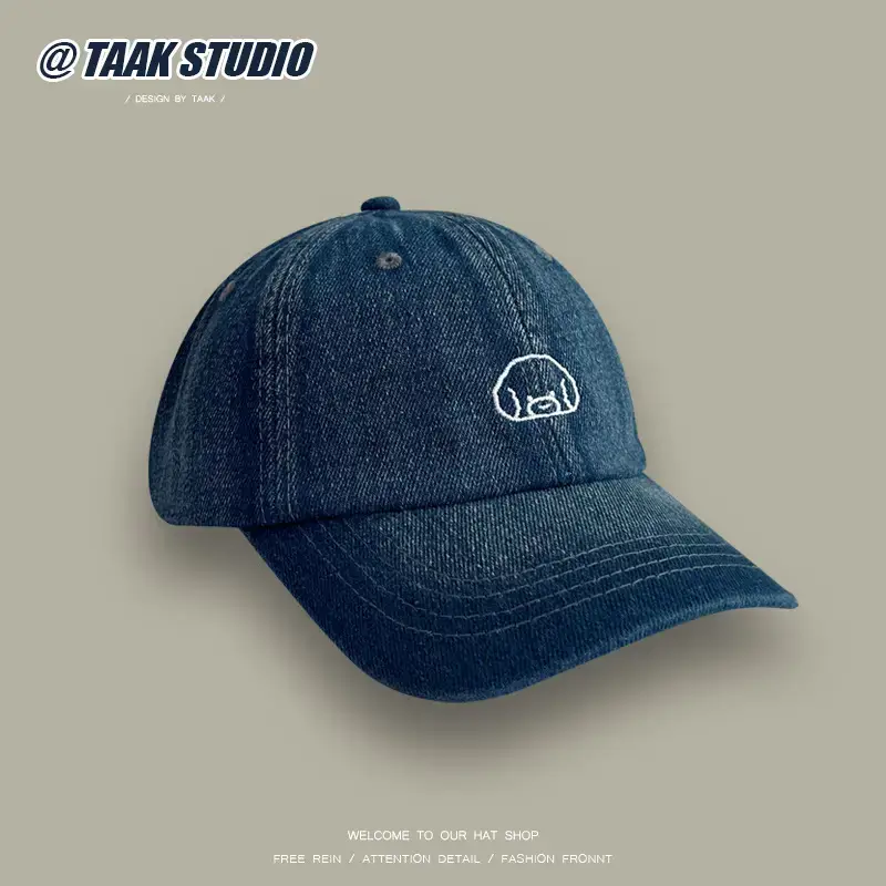 Women Blue Cartoon Cap Japanese Style
