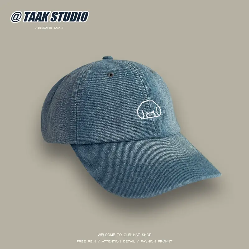 Women Blue Cartoon Cap Japanese Style — feature 4
