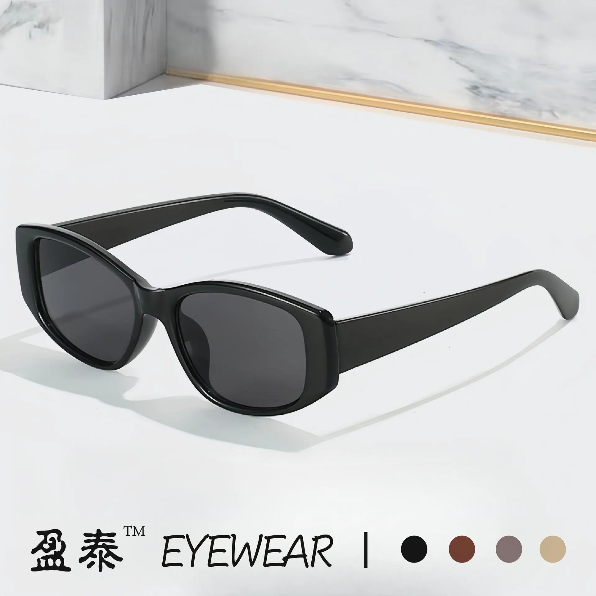 Women Red Frame Sunglasses Retro Cat's Eye High End - Image 8