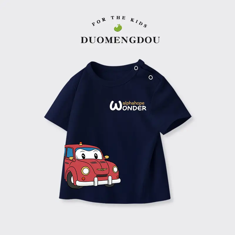 Boys Pure Cotton Astronaut T-Shirt Light Blue