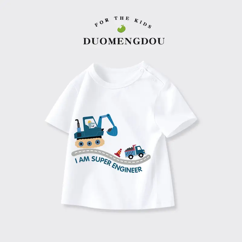Boys Pure Cotton Astronaut T-Shirt Light Blue