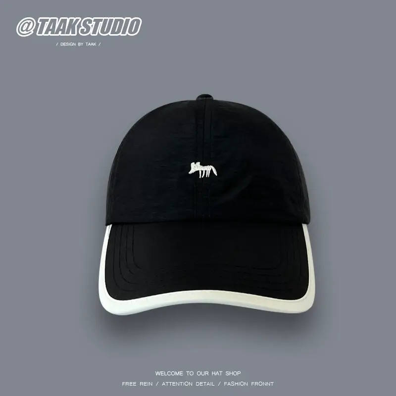 Women's Half Hollow Duck Cap with Embroidery Pink — feature 2