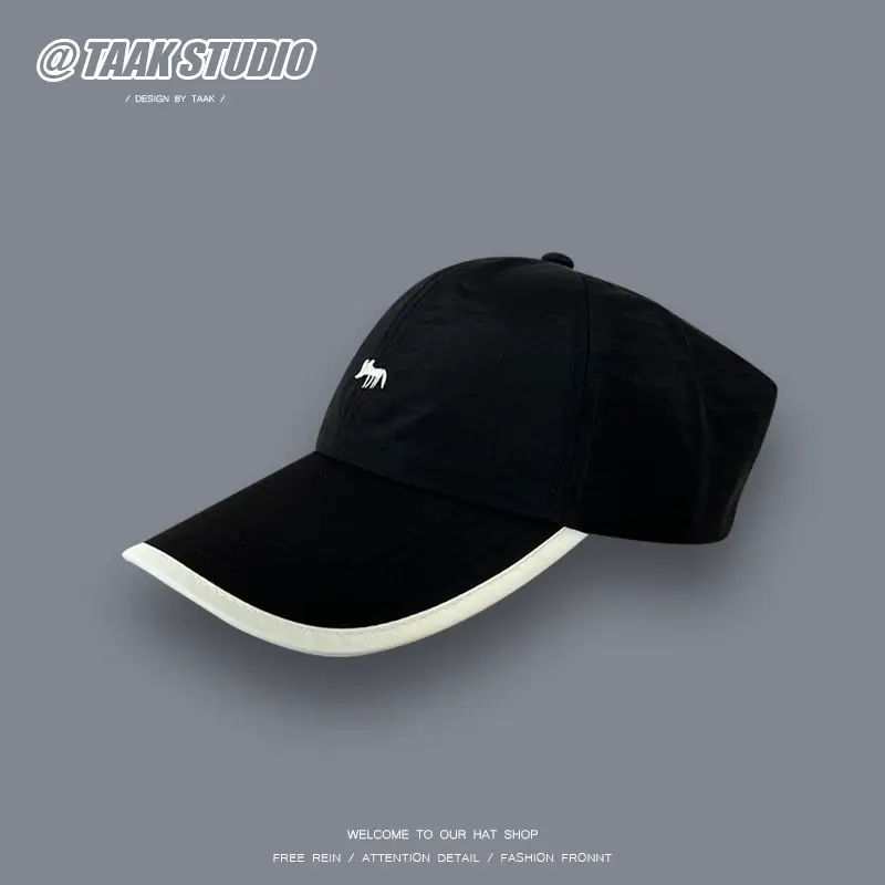 Women's Half Hollow Duck Cap with Embroidery Pink — feature 7