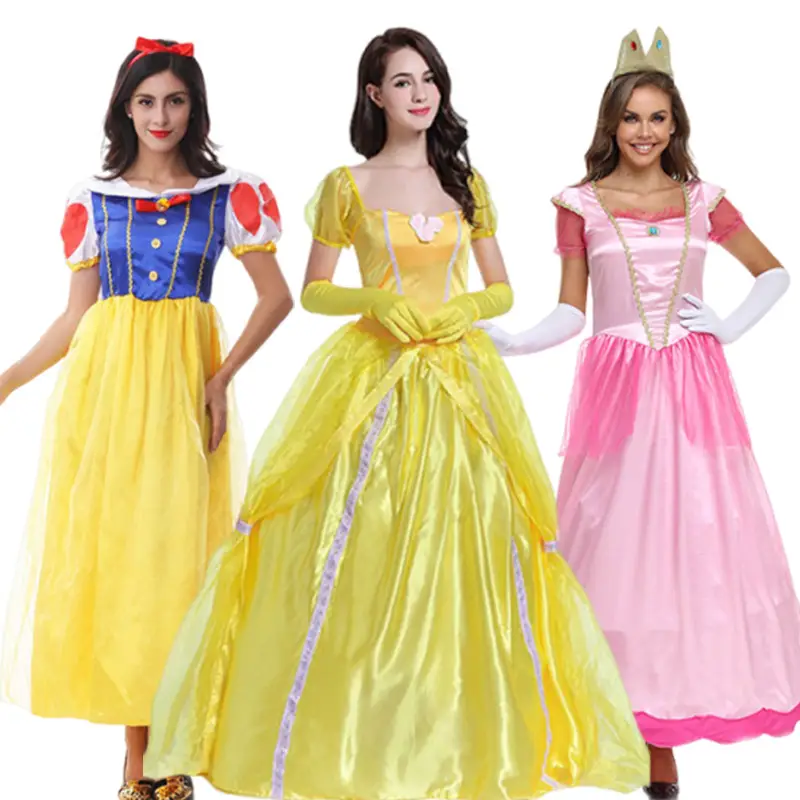 Halloween Costume Snow White Dress Adult Women's Party Cinderella Sleeping Beauty Fairy Tale Costume