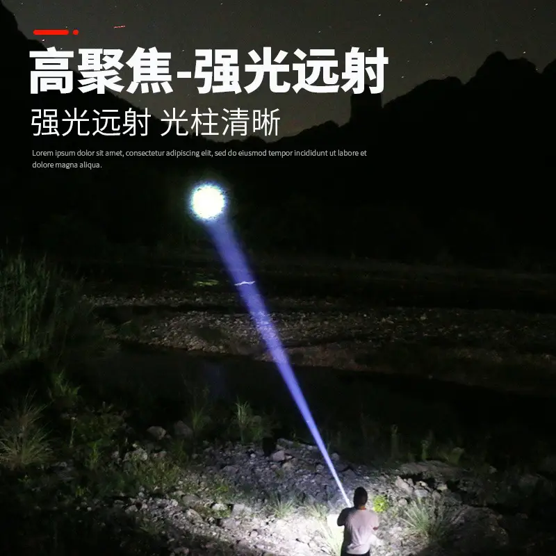 Type-C Rechargeable Aluminum LED Flashlight with Zoom & Type-C Charging - Image 5