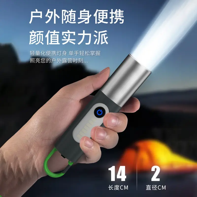 Type-C Rechargeable Aluminum LED Flashlight with Zoom & Type-C Charging - Image 6