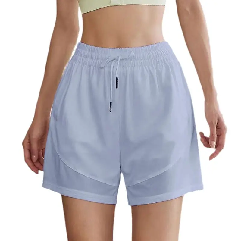 Women's White Mesh Anti-Running Shorts Quick-Drying Yoga - Image 9