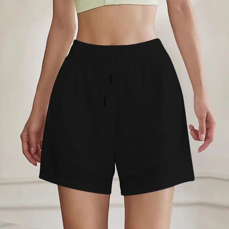 Women's White Mesh Anti-Running Shorts Quick-Drying Yoga - Image 4