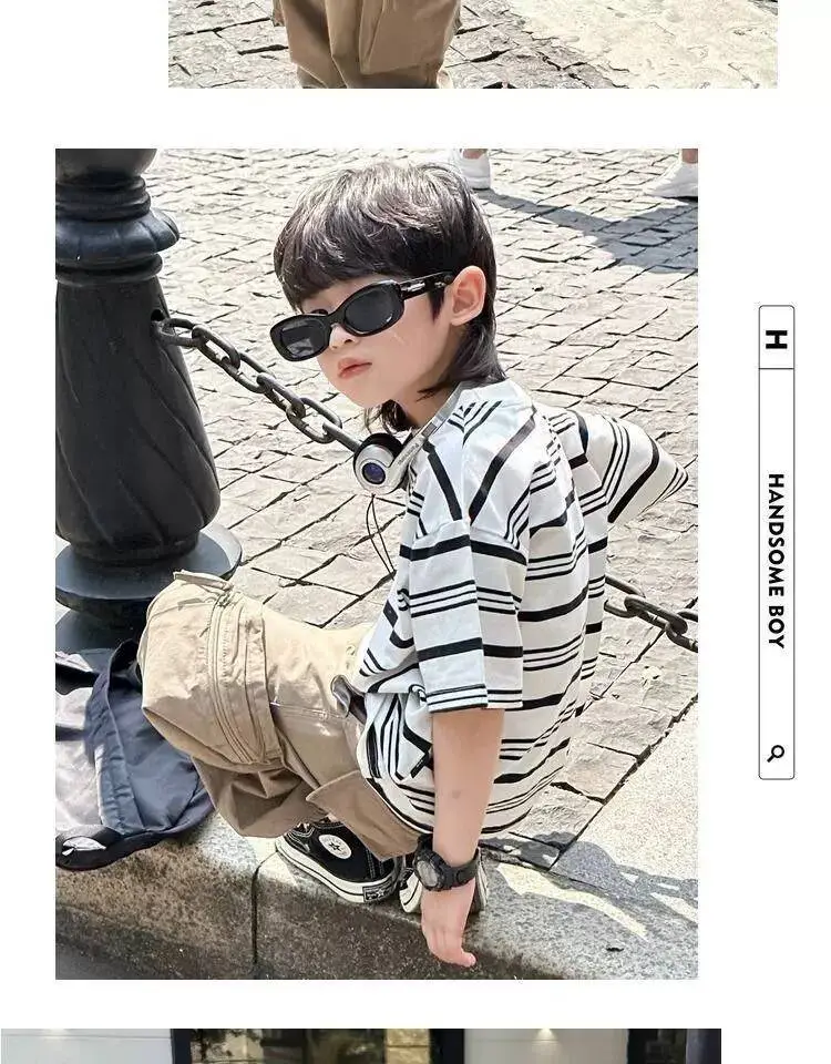 2024 Boys Striped Short Sleeve T-Shirt — feature 10
