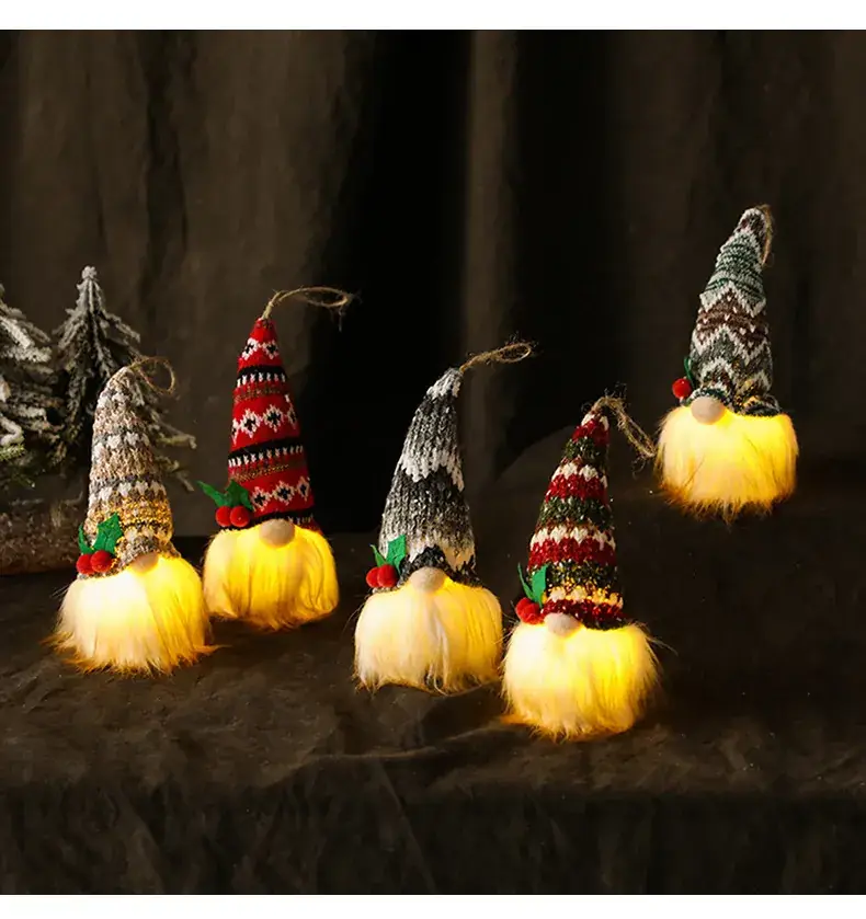 Christmas Rudolph Doll with Light & Sequins — feature 12