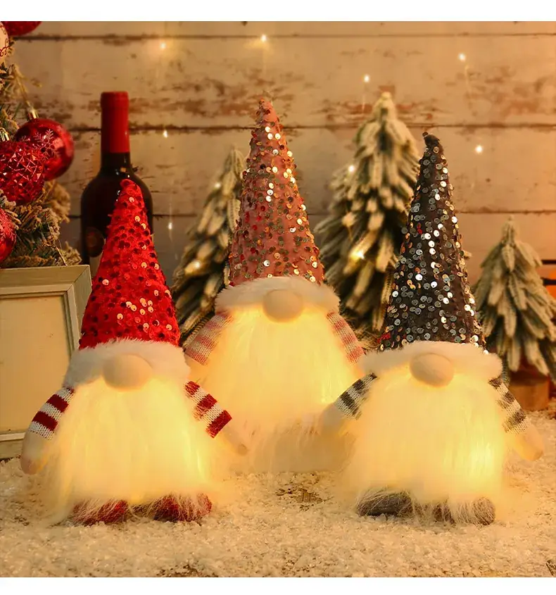 Christmas Rudolph Doll with Light & Sequins — feature 13