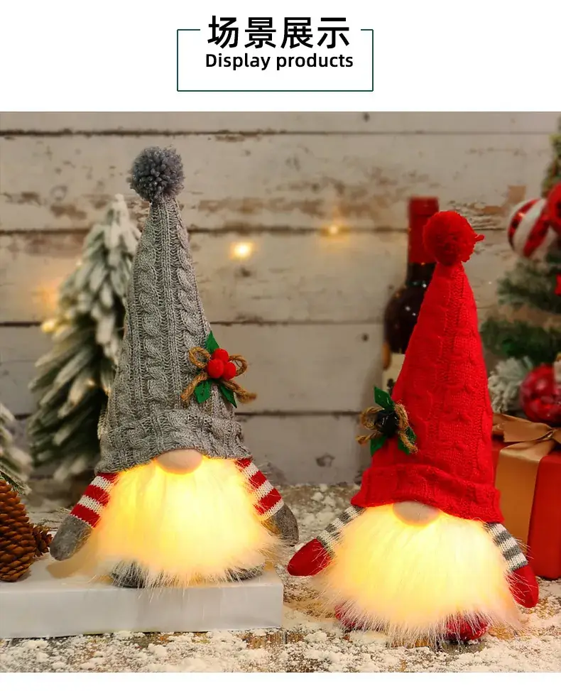 Christmas Rudolph Doll with Light & Sequins — feature 4
