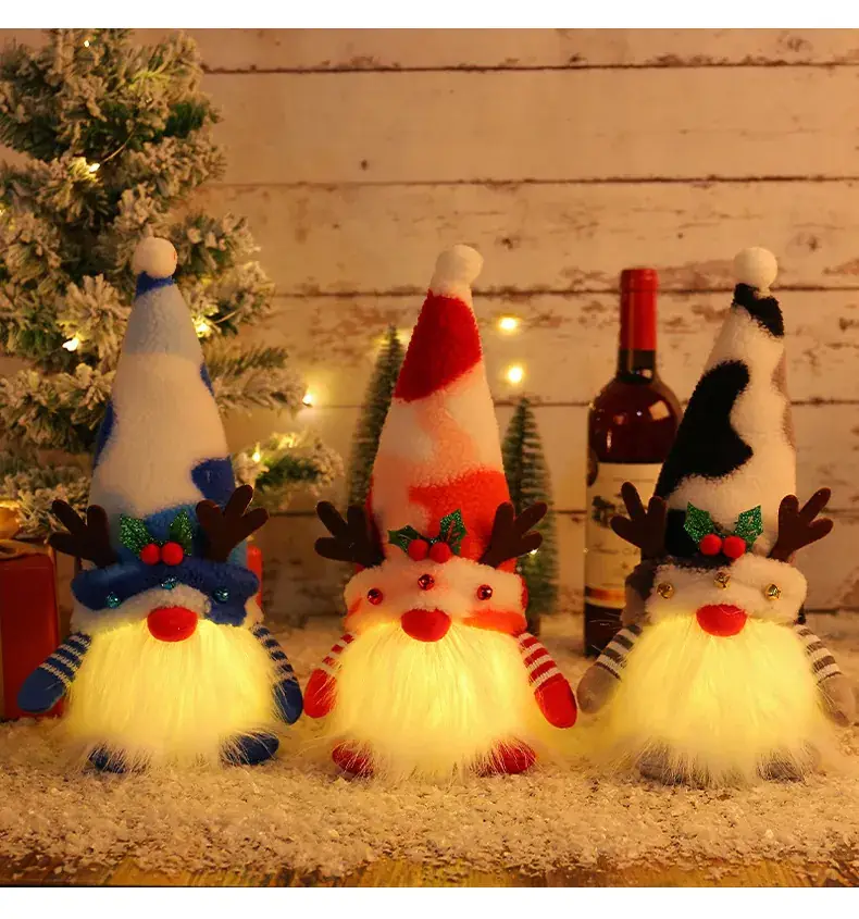 Christmas Rudolph Doll with Light & Sequins — feature 5