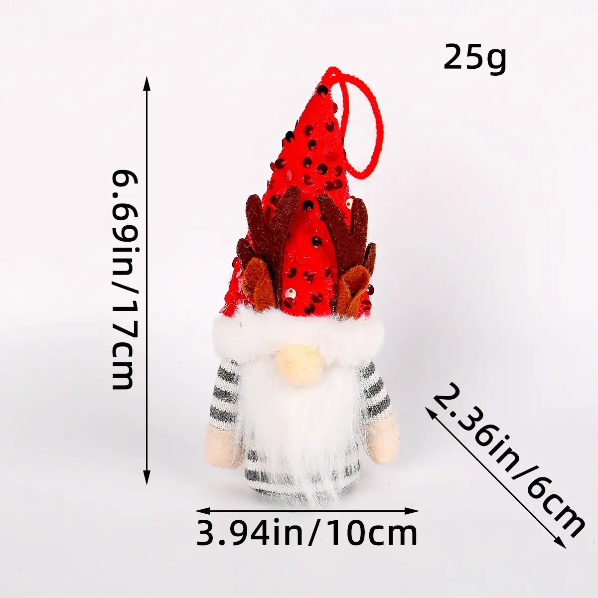 Christmas Rudolph Doll with Light & Sequins - Image 33