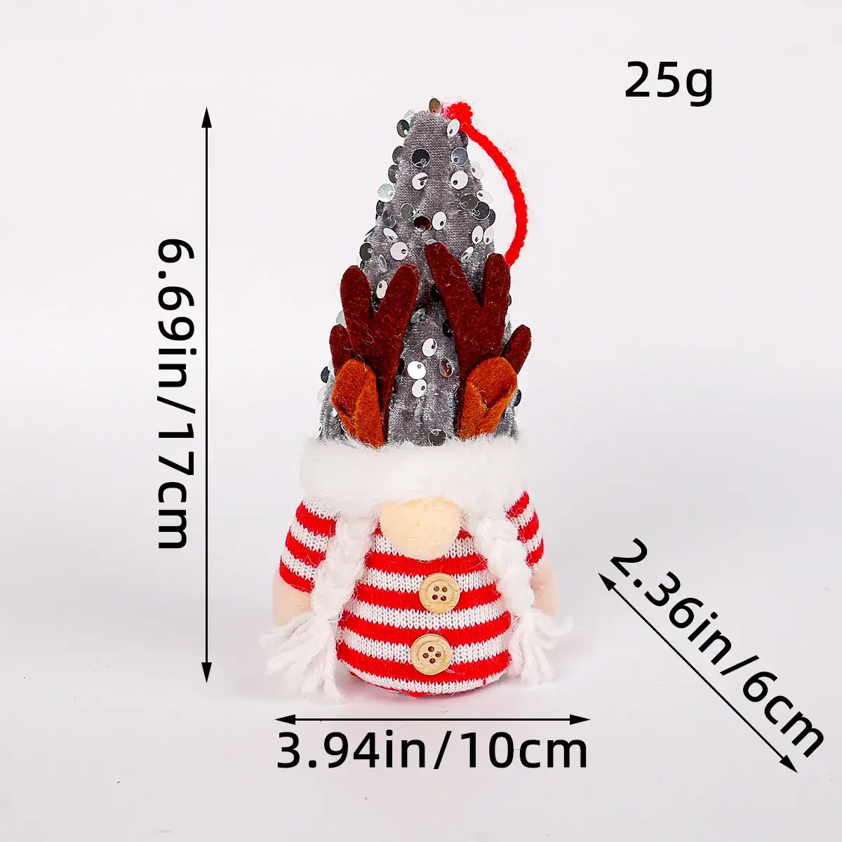 Christmas Rudolph Doll with Light & Sequins - Image 34