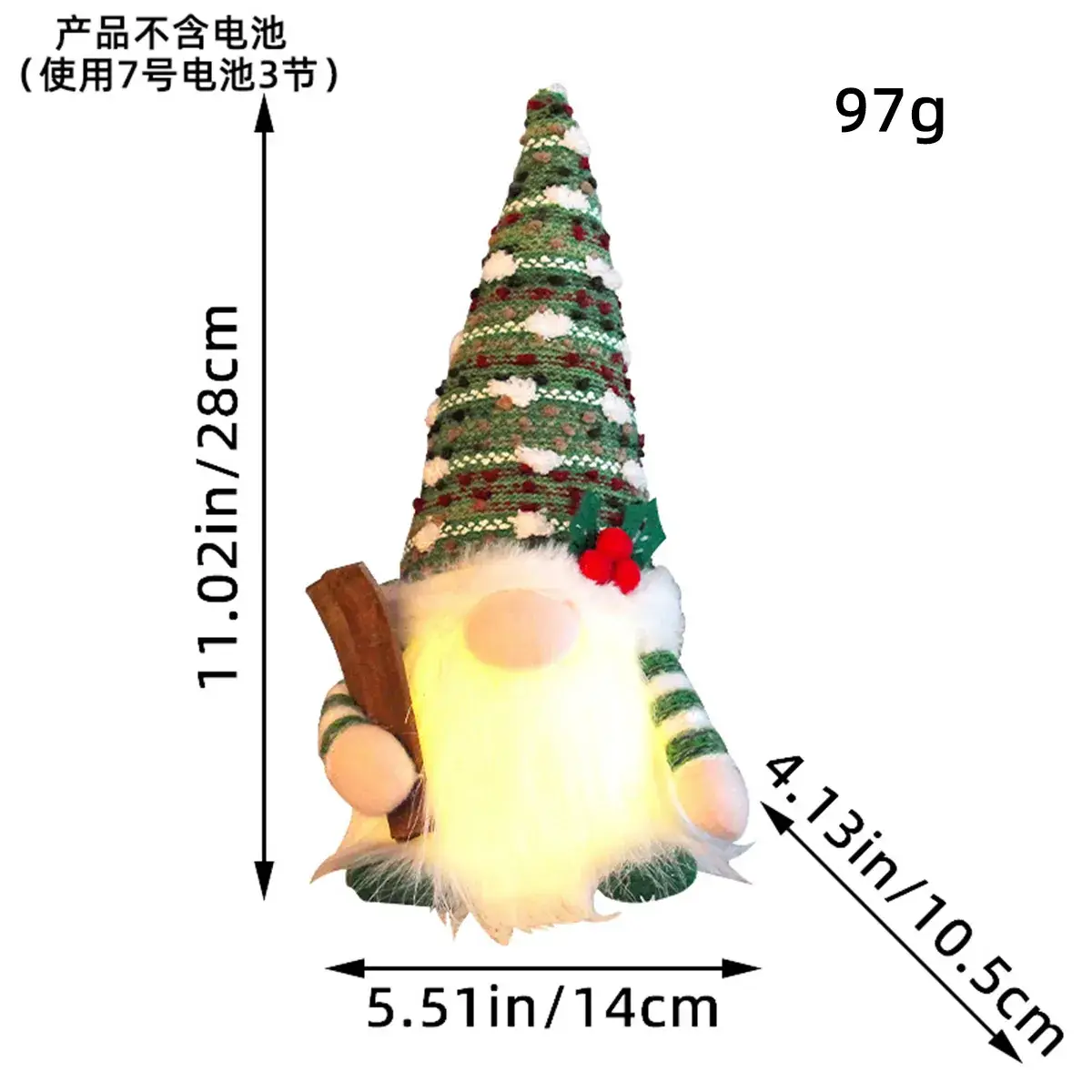 Christmas Rudolph Doll with Light & Sequins - Image 8