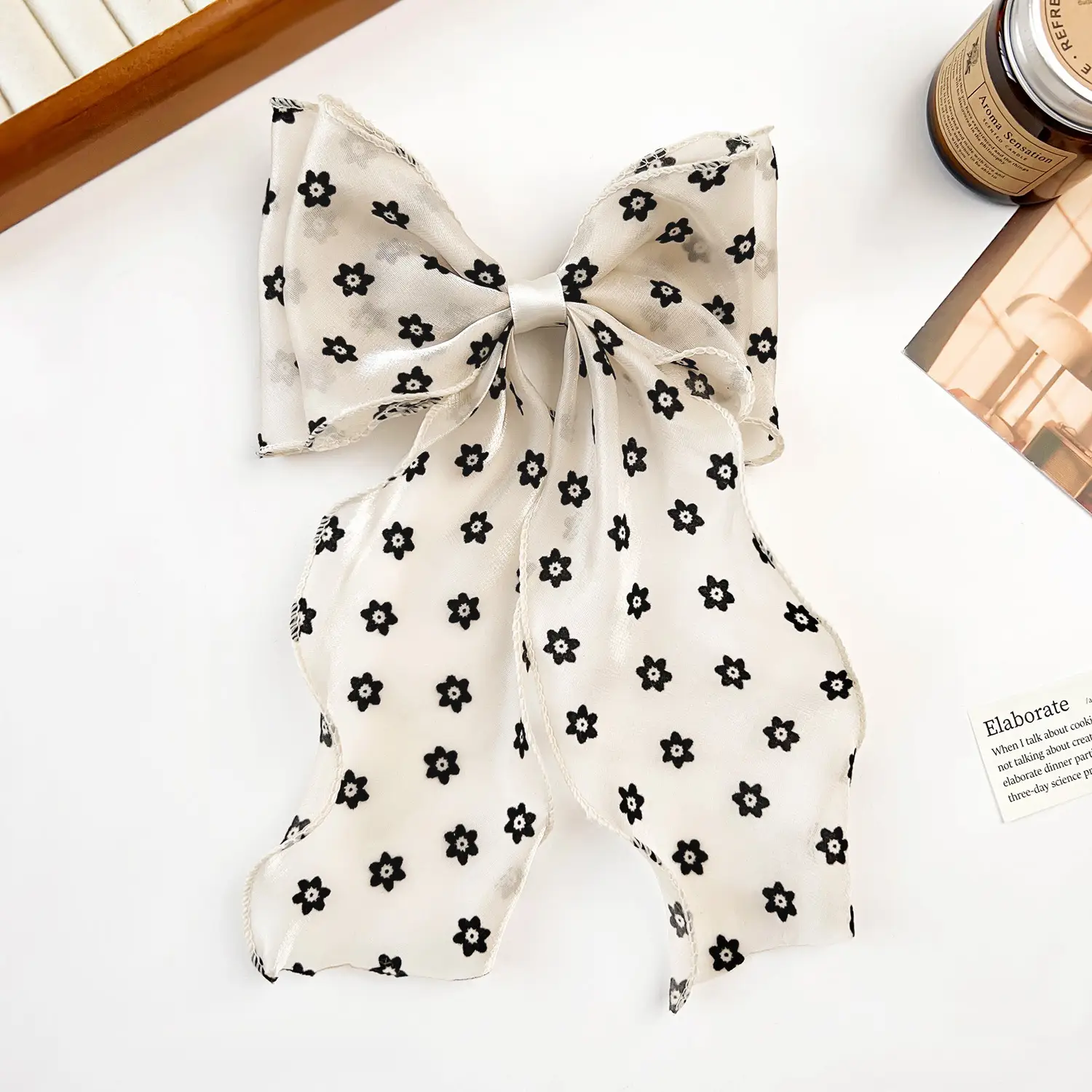 Bright Silk Ribbon Bow-Small Flower
