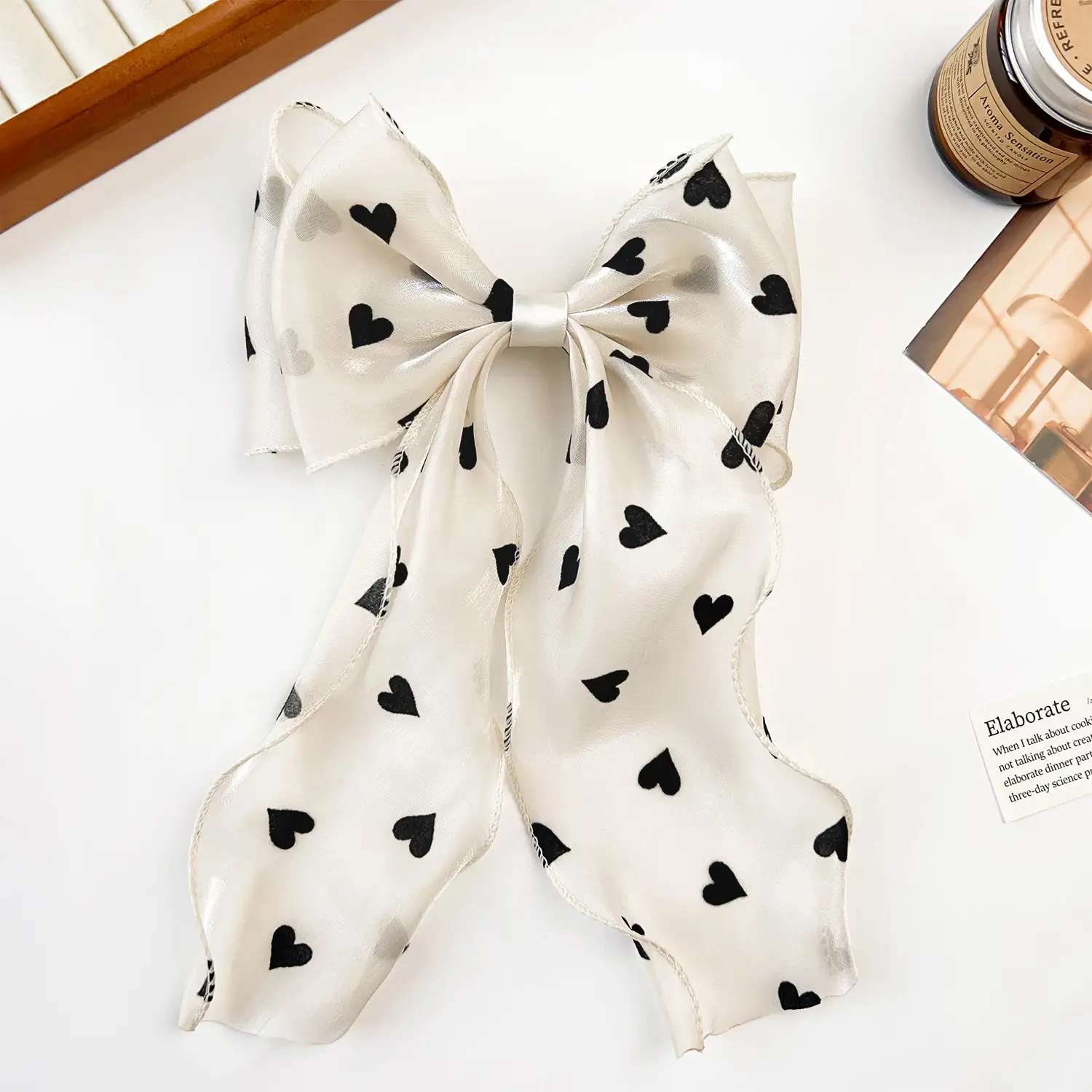 Bright Silk Ribbon Bow-Love