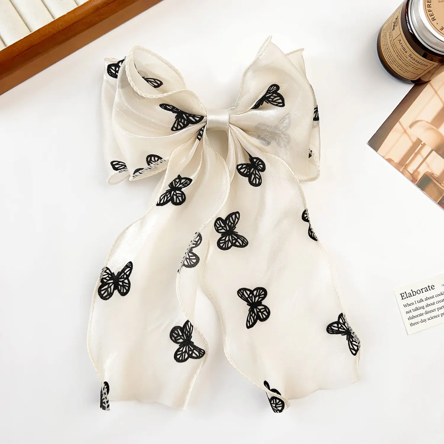 Bright Silk Ribbon Bow-Butterfly