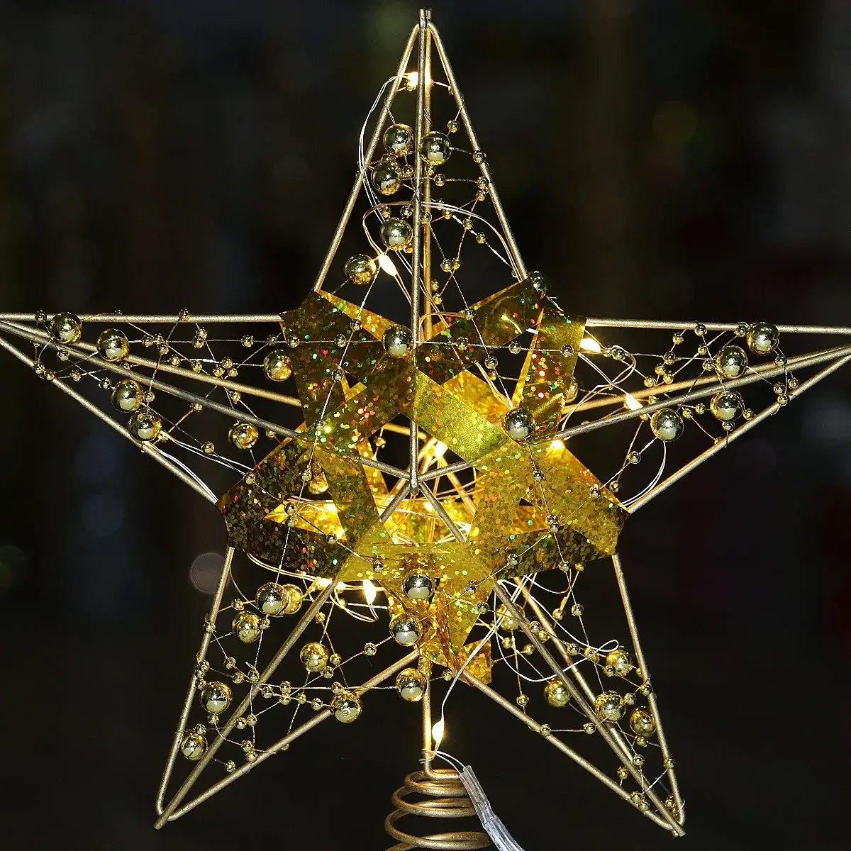 2025 Christmas Star Lamp Decor Gold 5-Pointed - Image 3