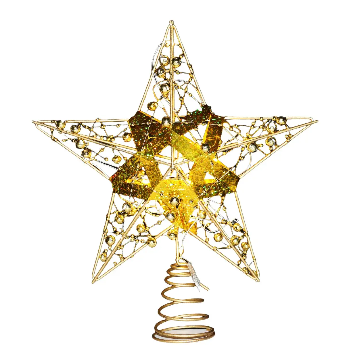 2025 Christmas Star Lamp Decor Gold 5-Pointed - Image 2