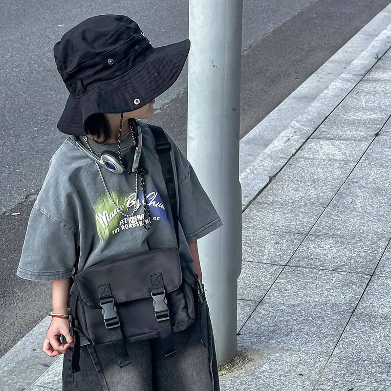 Yellow Korean Workwear Crossbody Bag for Boys - Image 8