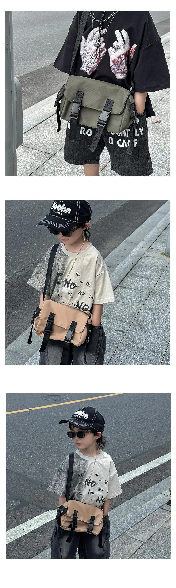 Yellow Korean Workwear Crossbody Bag for Boys — feature 3