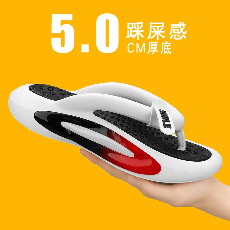 Internet Celebrity Slippers Men's Summer Trendyy Outer Wear Flip-flops Non-slip Soft Sole Vietnamese Beach Sandals Large Size 45