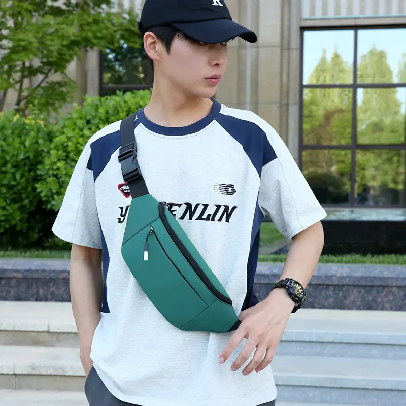 Men's Satchel Chest Bag Large Capacity Running Sports Waist Bag - Image 8