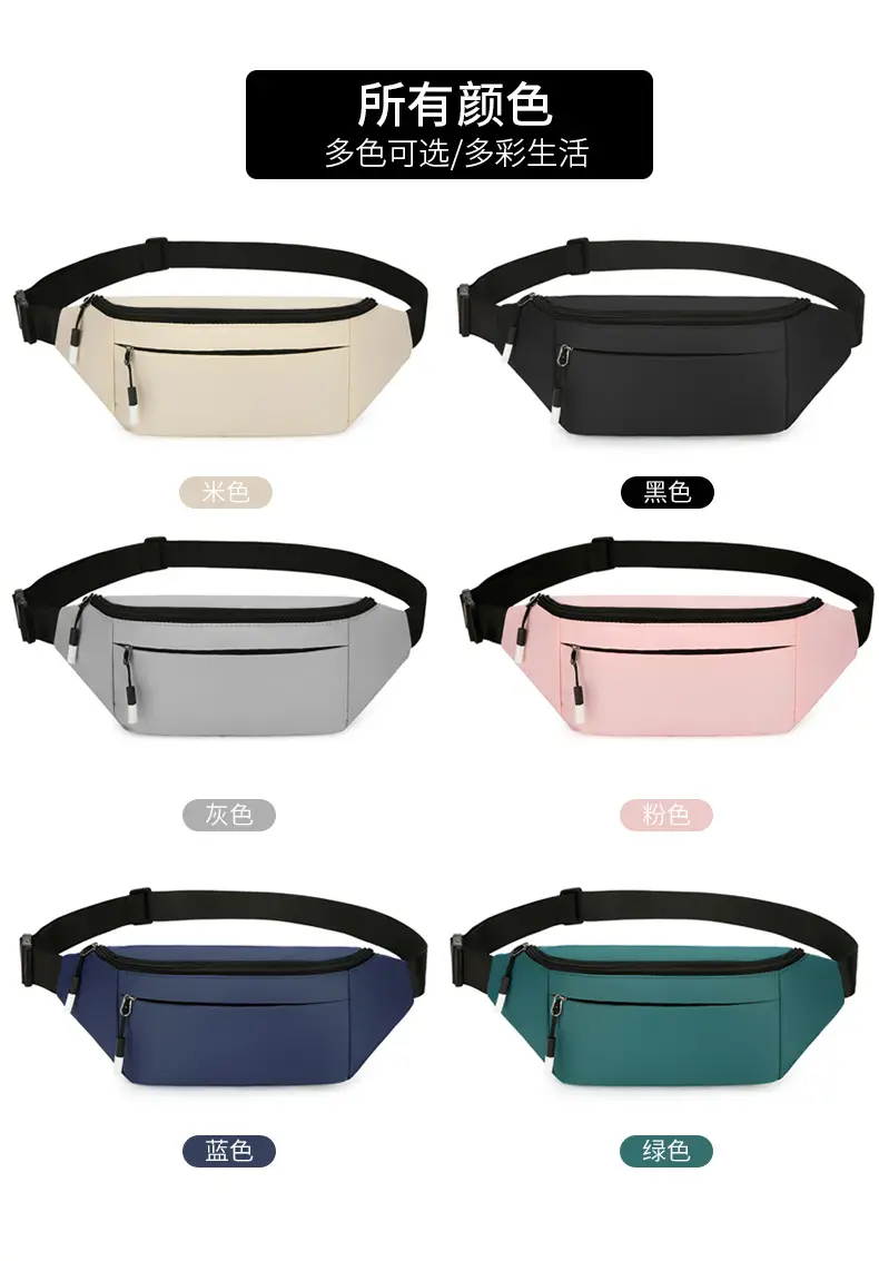 Men's Satchel Chest Bag Large Capacity Running Sports Waist Bag — feature 4