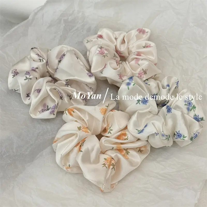 Small Floral Silk Hair Rope for Girls - Image 6