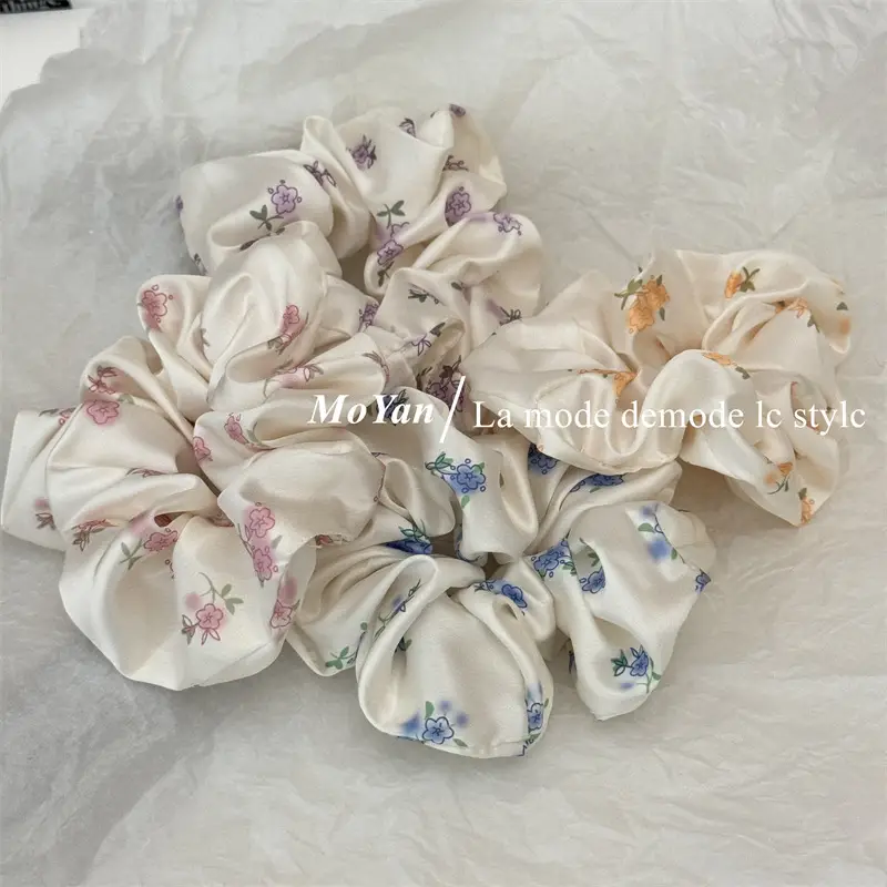 Small Floral Silk Hair Rope for Girls - Image 8