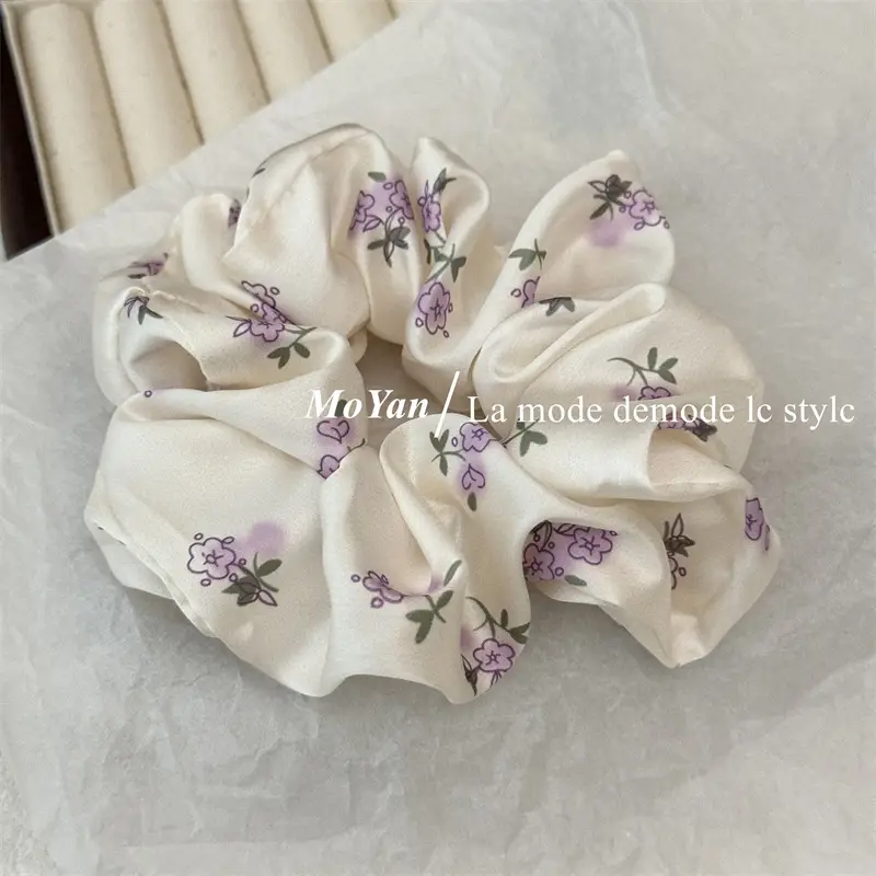 Small Floral Silk Hair Rope for Girls - Image 2