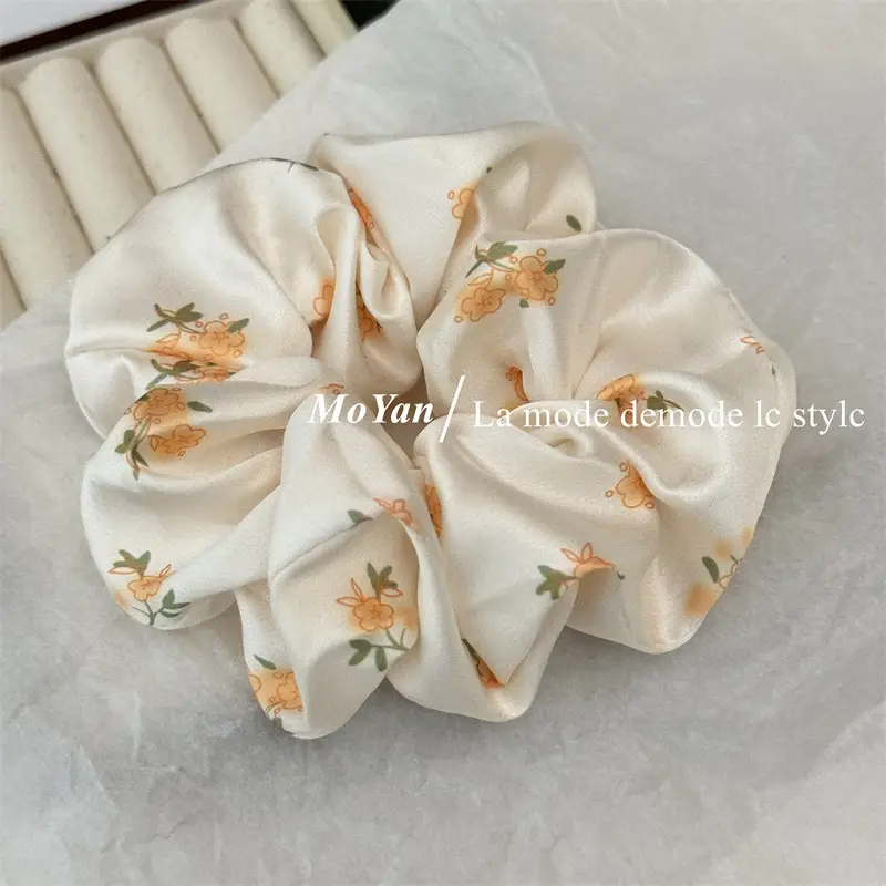 Small Floral Silk Hair Rope for Girls - Image 3