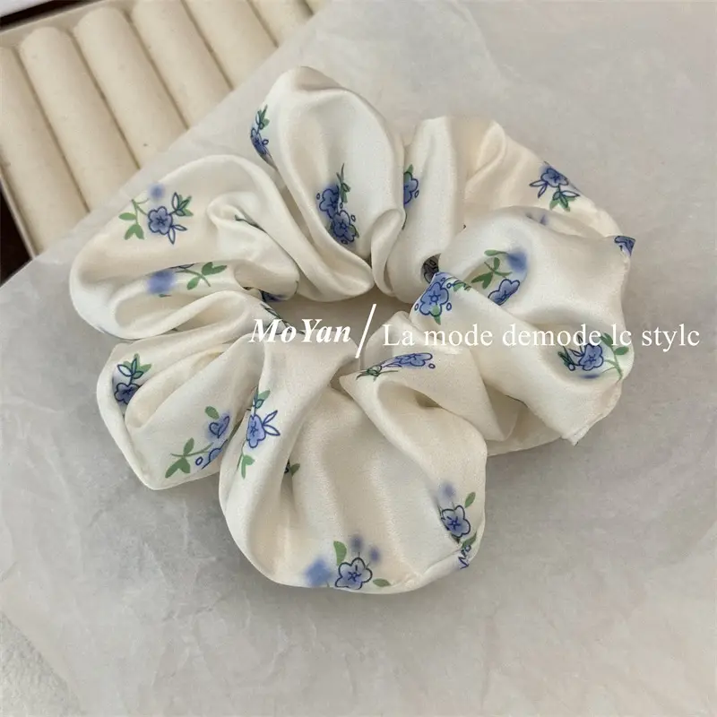 Small Floral Silk Hair Rope for Girls - Image 4