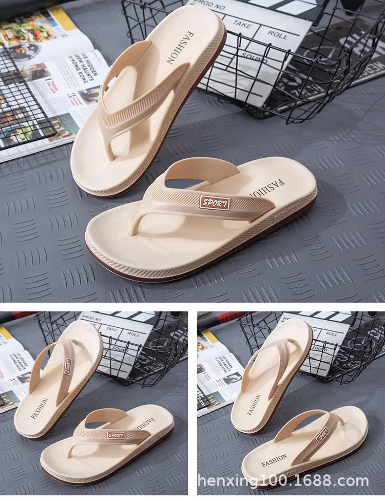 Summer Casual Comfortable Personalized Trend PVC Plastic Sandwich Shoes Daily Outdoor Beach Fashion Flat Flip Flops — feature 13