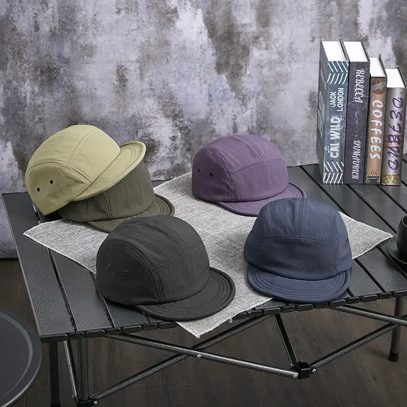 Men Japanese Sun Hat with Roll Edge Blue - Image 11