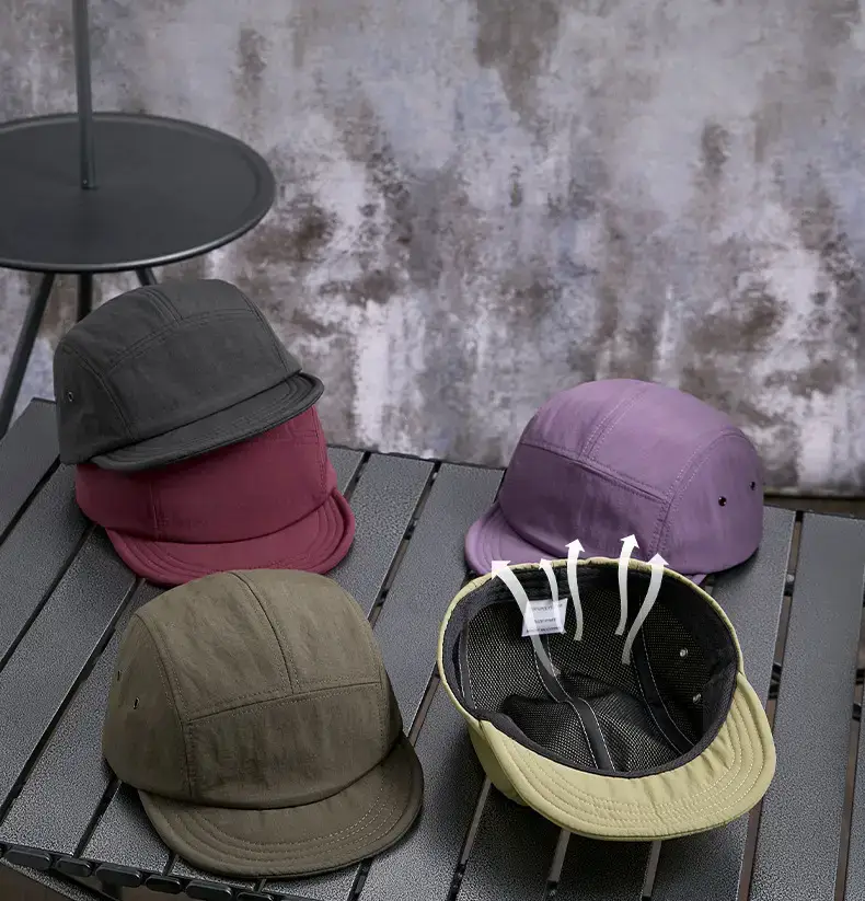 Men Japanese Sun Hat with Roll Edge Blue — feature 11