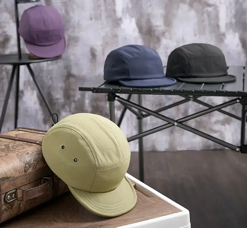 Men Japanese Sun Hat with Roll Edge Blue — feature 7