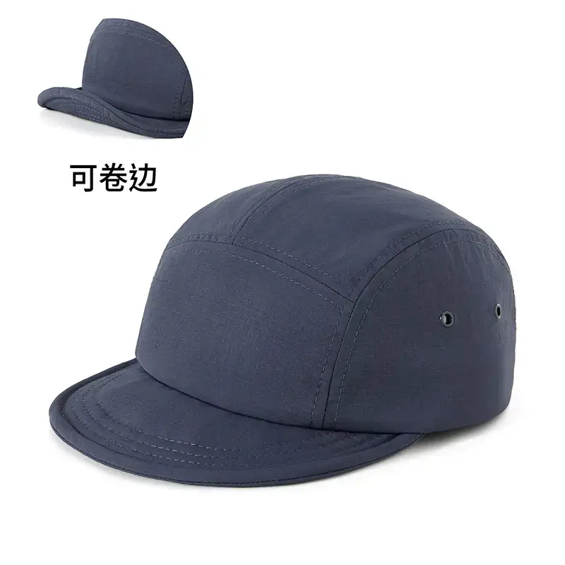 Men Japanese Sun Hat with Roll Edge Blue - Image 2