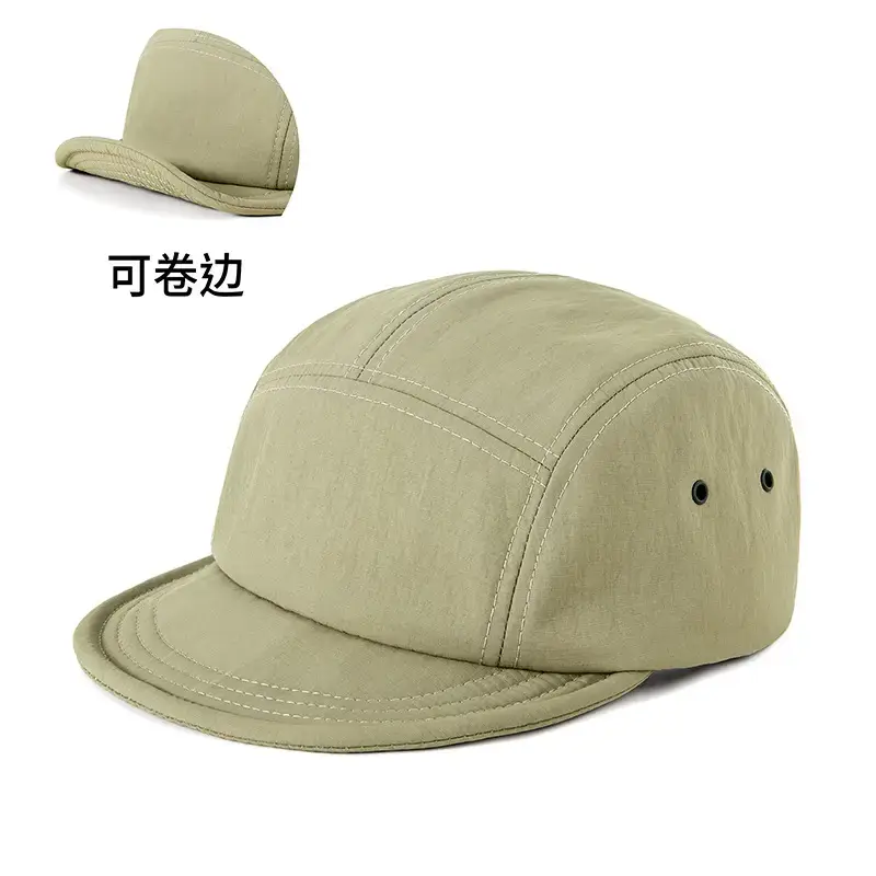 Men Japanese Sun Hat with Roll Edge Blue - Image 5