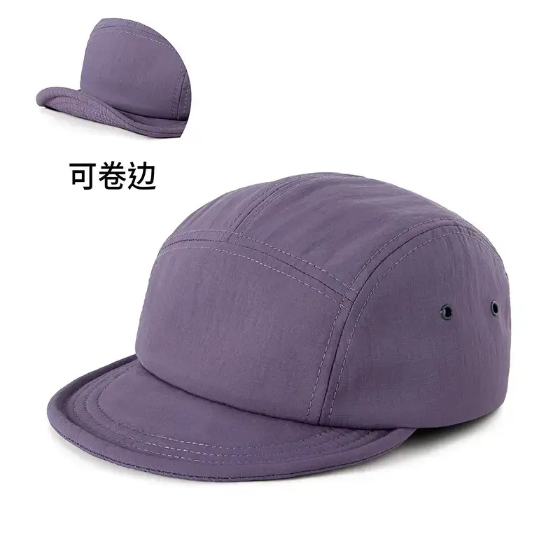Men Japanese Sun Hat with Roll Edge Blue - Image 6