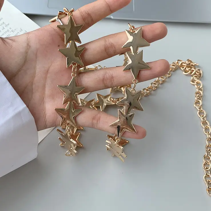 Women's Vintage Trousers with Star Chain Waistband — feature 16