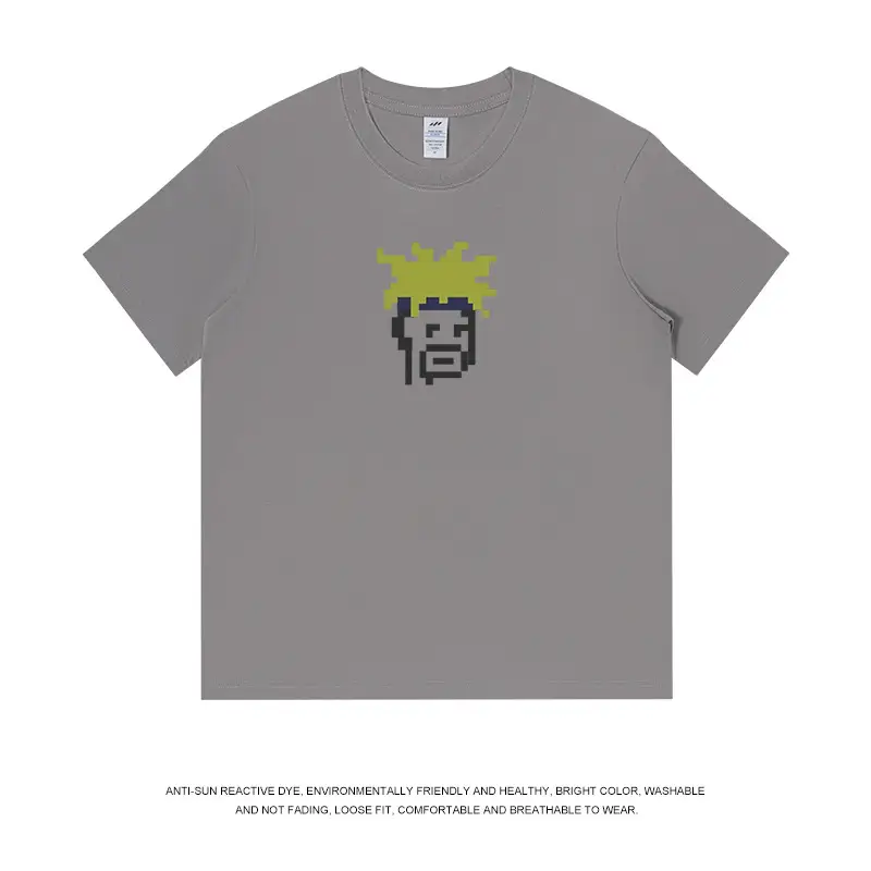 Men's 230g Hip Hop Printed T-Shirt Brown - Image 6