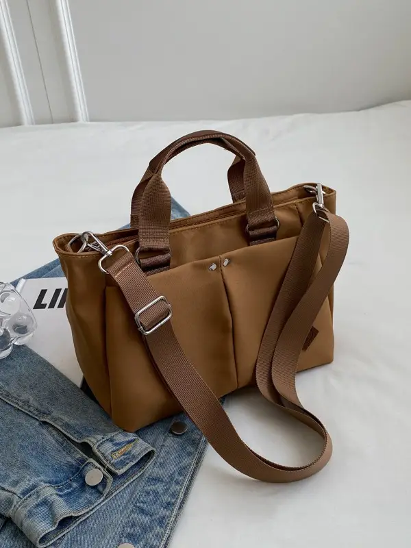 Women's White Canvas Shoulder Bag 2024 New - Image 7