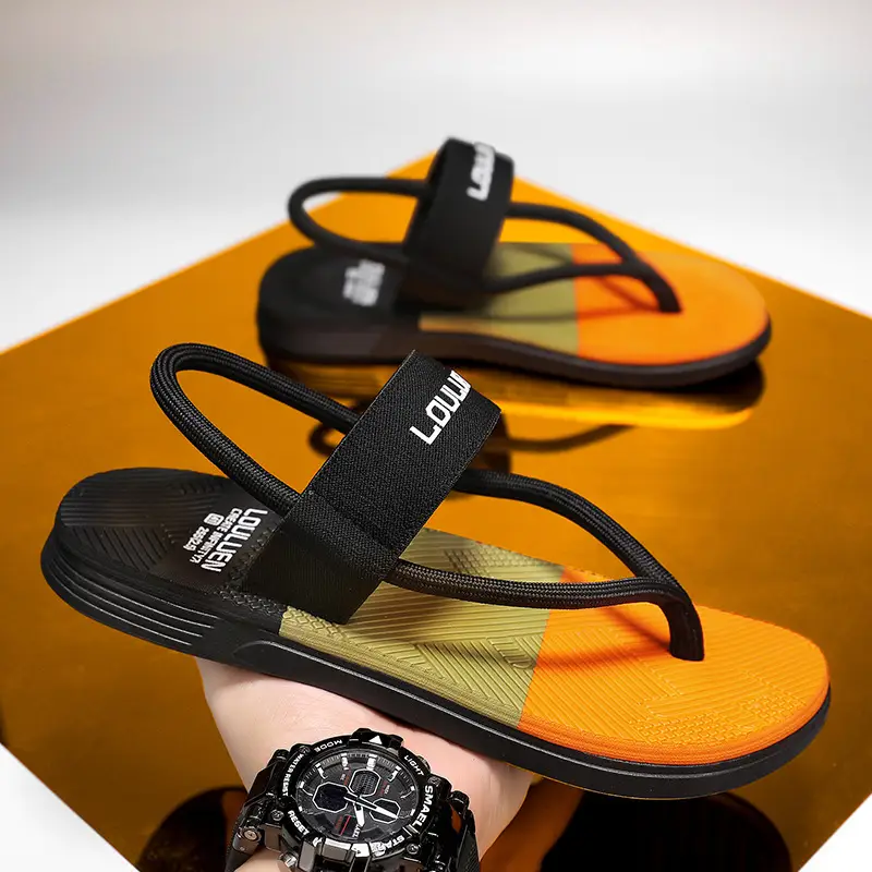 Sandals Men's 2024 Summer New Casual Seaside Outdoor Sports Driving Two-Wear Men's Clip Flip Flops Trend - Image 7