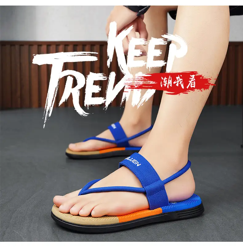 Sandals Men's 2024 Summer New Casual Seaside Outdoor Sports Driving Two-Wear Men's Clip Flip Flops Trend — feature 3