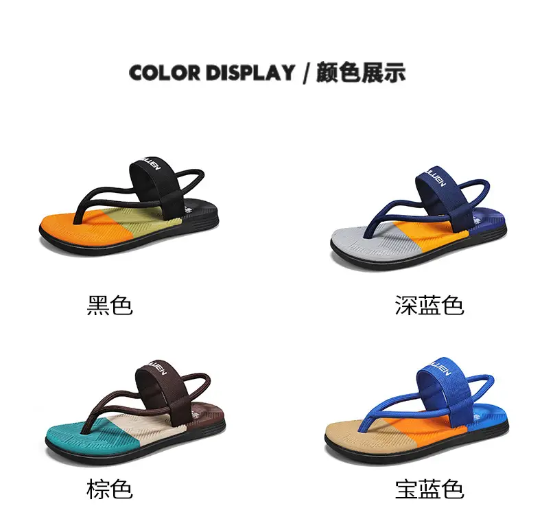 Sandals Men's 2024 Summer New Casual Seaside Outdoor Sports Driving Two-Wear Men's Clip Flip Flops Trend — feature 5