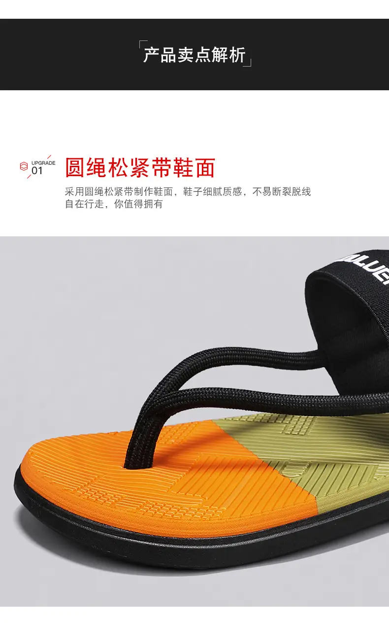 Sandals Men's 2024 Summer New Casual Seaside Outdoor Sports Driving Two-Wear Men's Clip Flip Flops Trend — feature 6