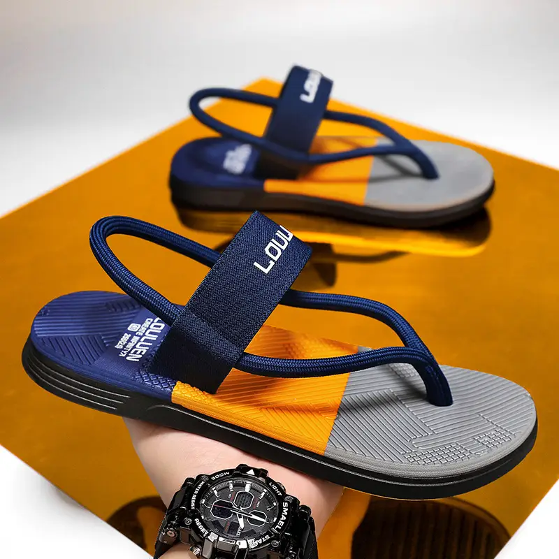 Sandals Men's 2024 Summer New Casual Seaside Outdoor Sports Driving Two-Wear Men's Clip Flip Flops Trend - Image 2